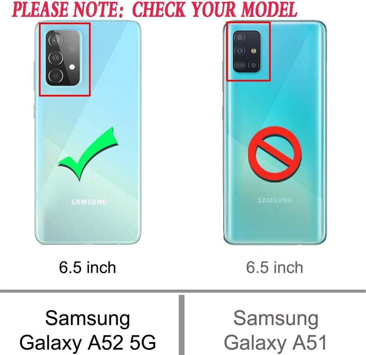 Jeylly Case for Samsung Galaxy A52 5G / A52s 5G, Heavy Duty Shockproof Anti Scratch Soft Bumper Hard PC Rugged Phone Cover for Samsung Galaxy A52 5G, Black - Image 2