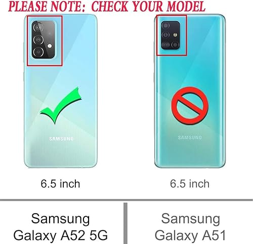Miniatura 2 de Jeylly Funda para Galaxy A52 4G5G con 2 protectores de pantalla de vidrio templado, 3 en 1, resistente a prueba de golpes, protección contra caídas,