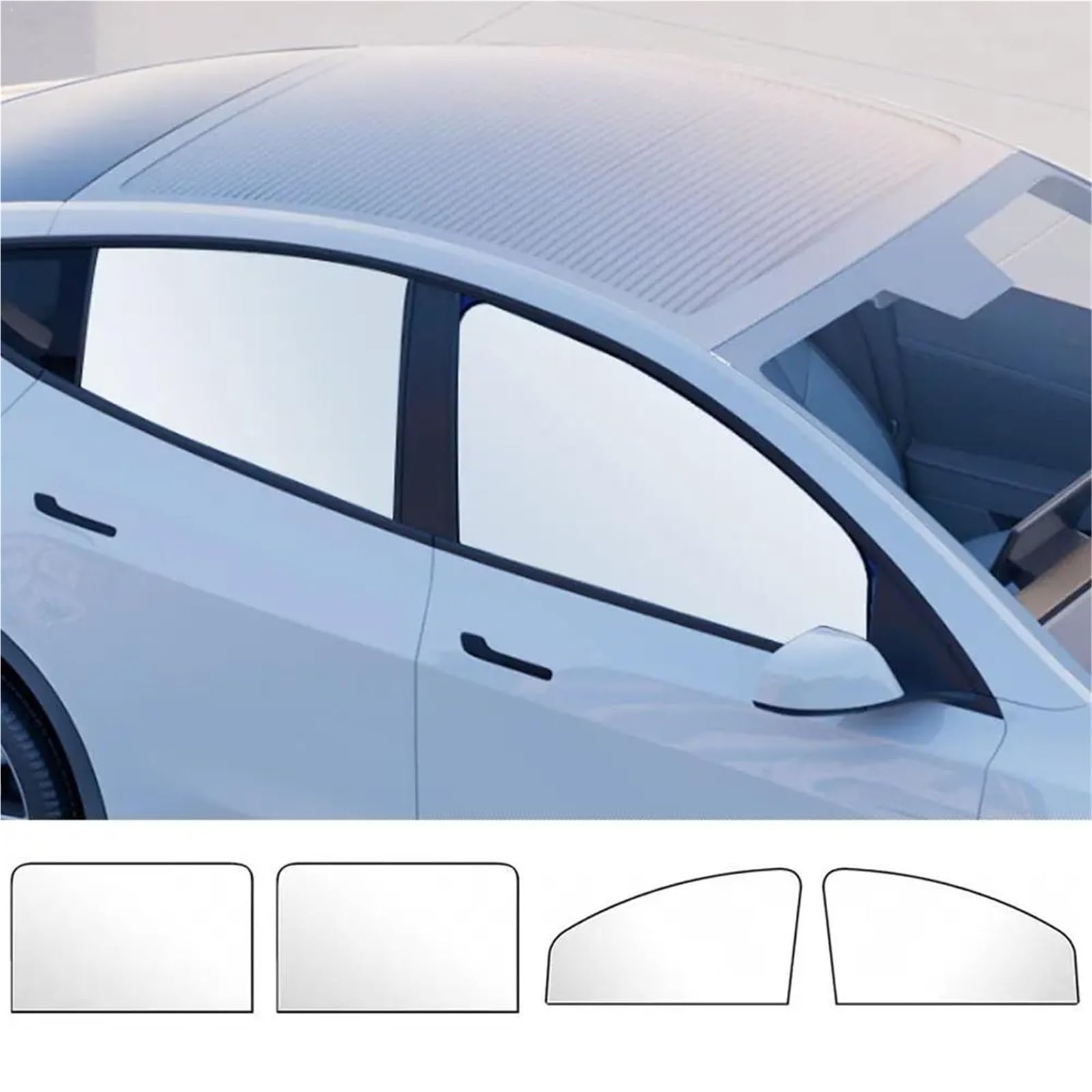 Parasol Opaco para Parabrisas, Protector Solar para Coche Cubiertas Ventana Lateral Magnética Verano Protección UV Parte Delantera Y Trasera Parasol para Parabrisas