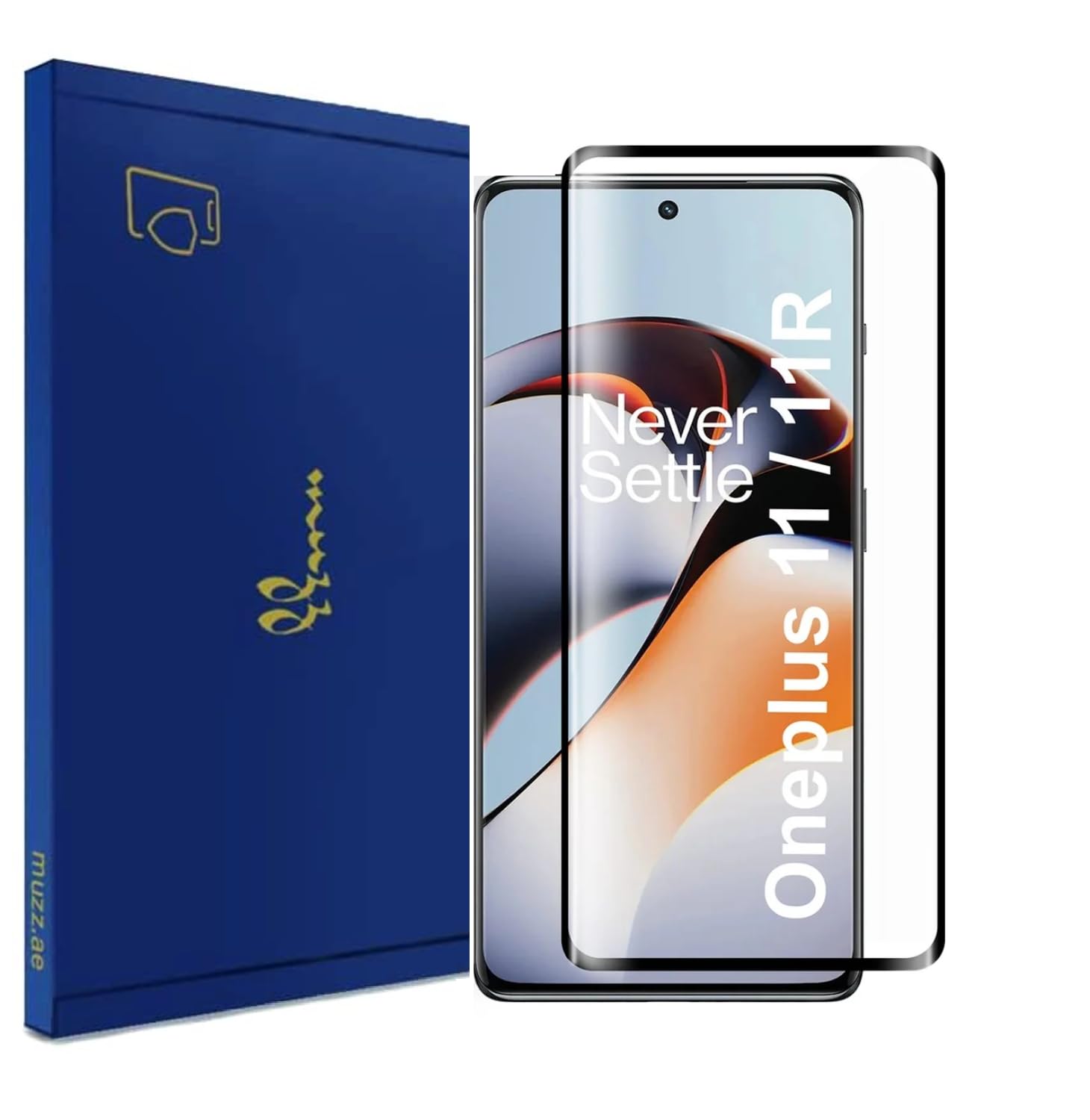 one plus 11R Screen Protector, Tempered Glass [Full Adhesive][Full Coverage] [Bubble-Free] [Anti Scratch] HD Clear High Responsive Screen Protector for one plus 11R 5G (Full Glue 5D Black)