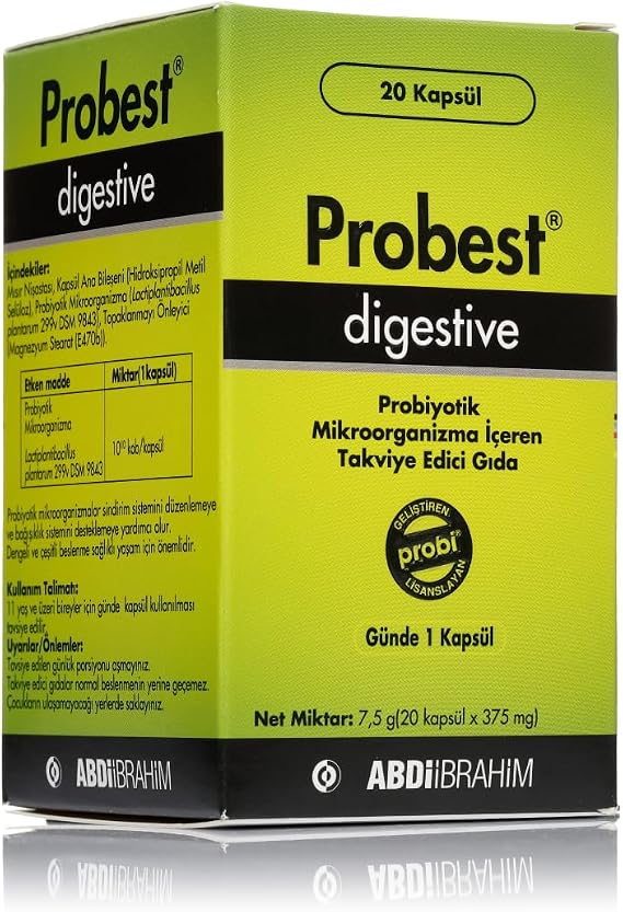 Probest Digestive 20 Capsules Containing Probiotic Microorganisms