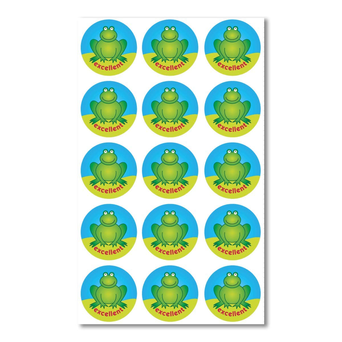 Cute frog stickers with an 'excellent' Message - Image 2