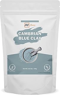 Cambrian/Serbian Blue Clay 100g / 0.22lbs for Facial Masks, Creams, Body Wraps, Soft Peels and Scrubs, and Soap Making