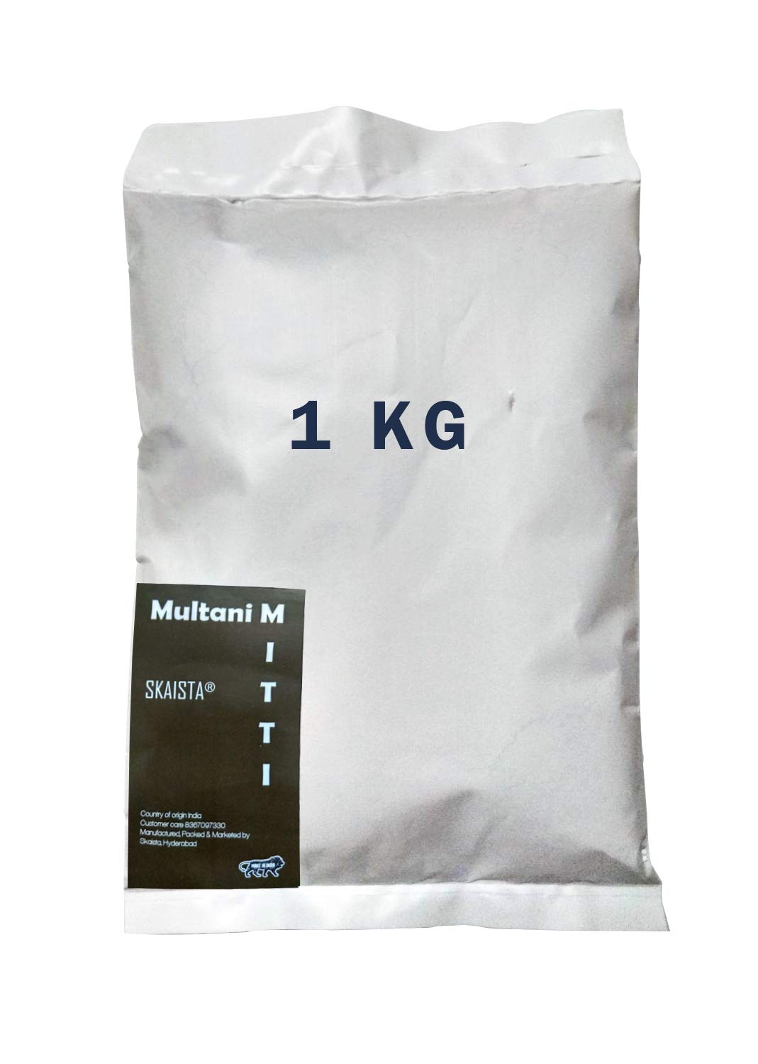 Skaista 1 KG Multani Mitti Powder Natural Pure Herbal Organic Fullers Earth GMS For Hair Skin Men Women Facial Wash Yellow Mask Bio Original One Kilograms