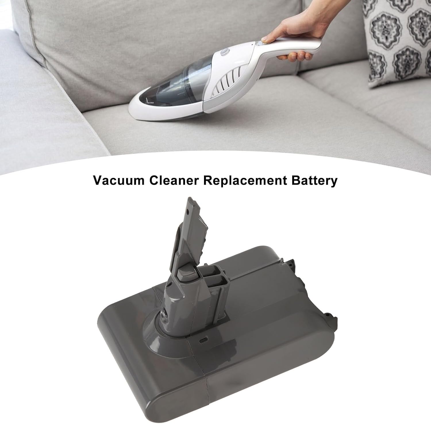 Battery Replacement for, 2200mAh Replacement Vacuum Battery 21.6V Handheld Cordless Vacuum Cleaner Lithium Battery for SV11 V7 Animal V7 Por
