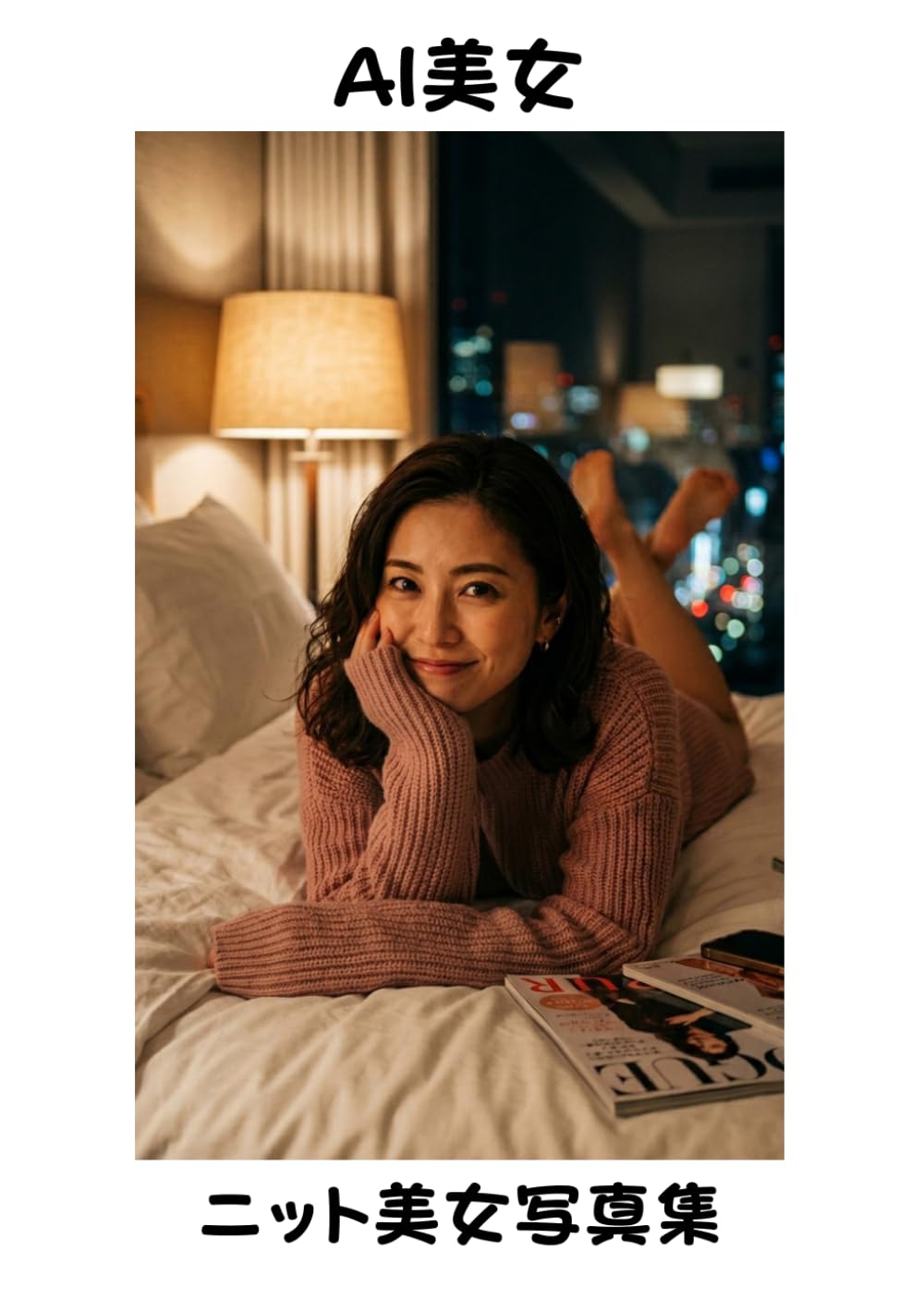 【AI美女】雨の休日のニット美女写真集