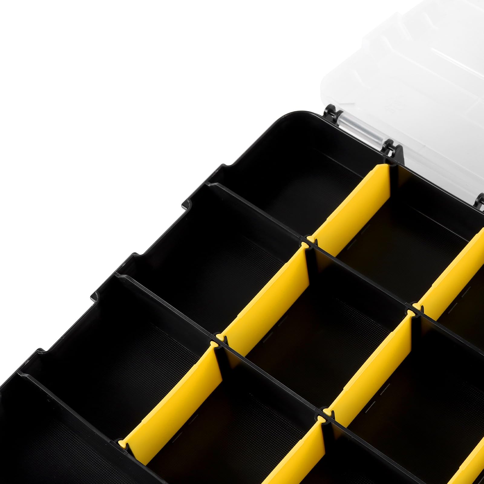 2 Cajas Organizadoras de Tornillos Doble Cara con 34 Compartimentos y Separadores Extraíbles para Herramientas, Clavos y Piezas Pequeñas