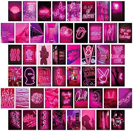 50pcs Wall Collage Kit Collage Card Rose Red, Slytherin Green Double-Sided Printing, Two Patterns Bedroom Wall Aesthetics Picture Wall Art Sticker Decoration Poster, Photo Collection
