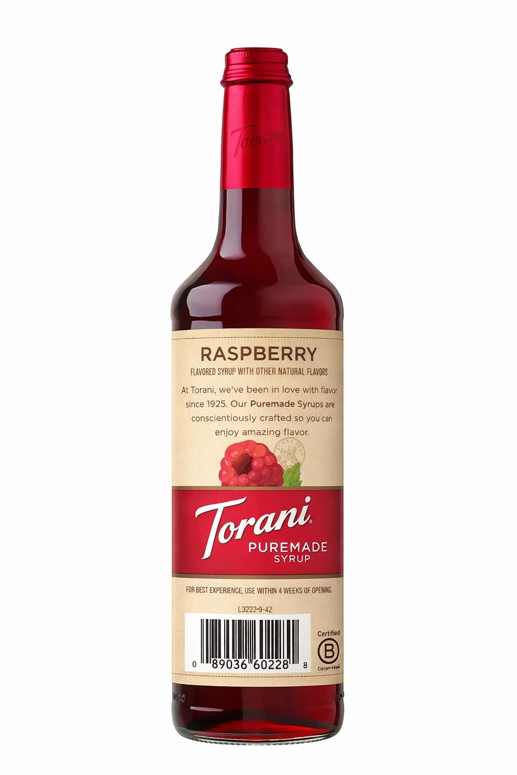 Amazon.com: Torani Puremade Syrup, Raspberry Flavor, Glass Bottle