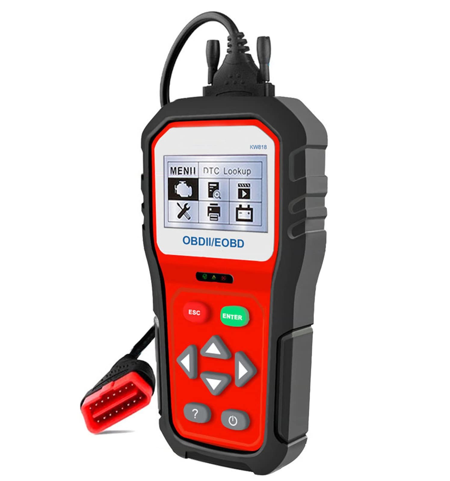 Escáner OBD2 para coche y lector de códigos con diagnóstico de batería 12V en holandés