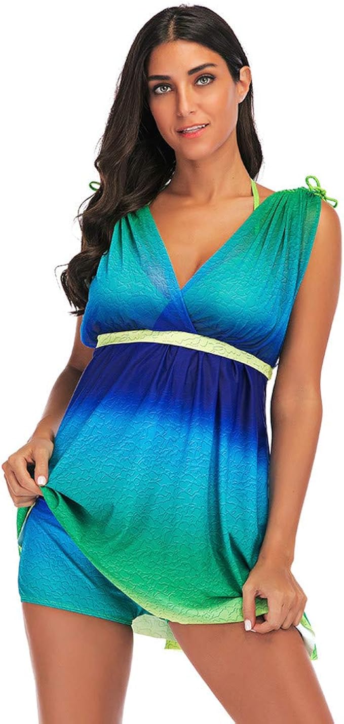 Zylione Tankini Damen Bademode Gurt Schlanke Swimwear Passform V