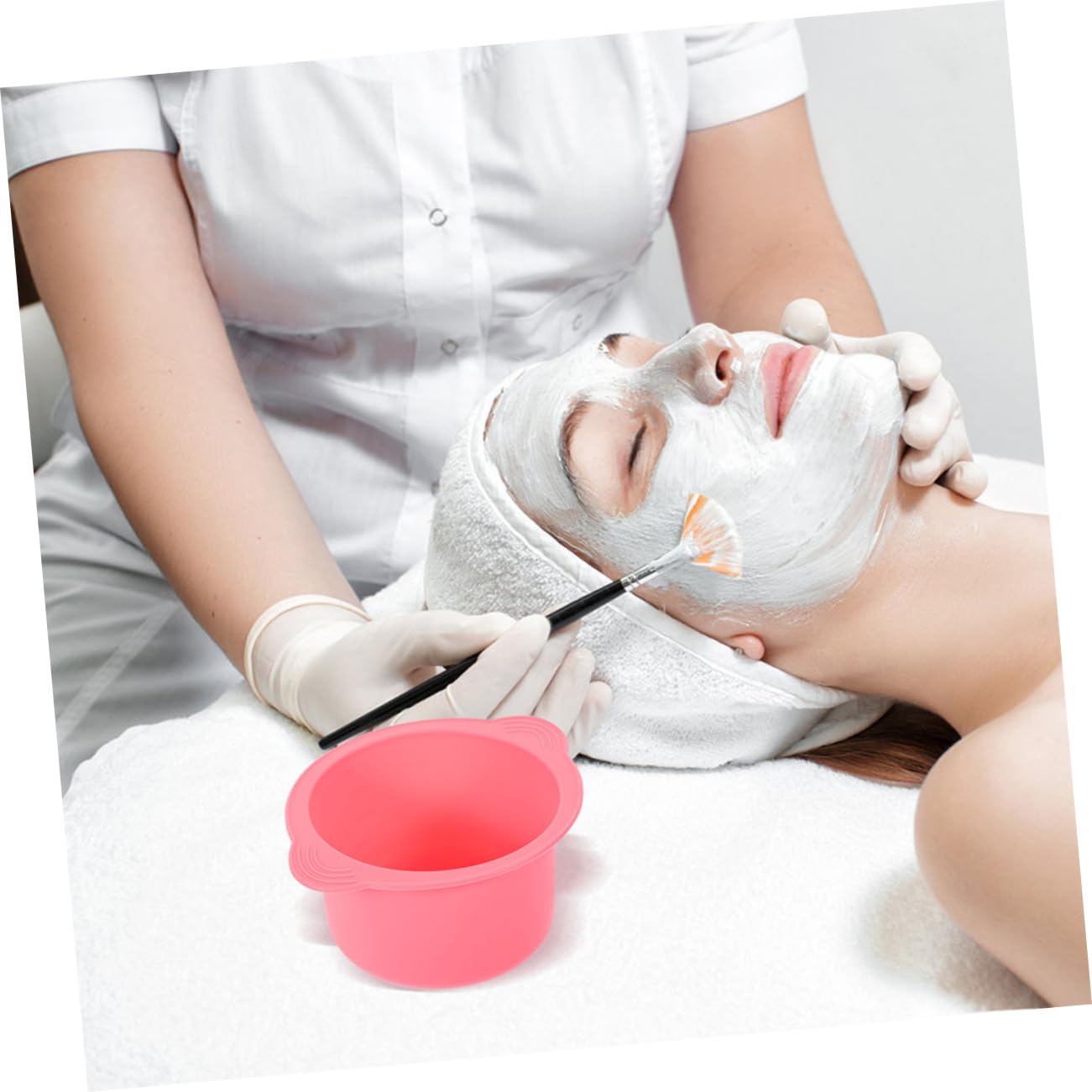 Silicone Wax Bowl Set 2pcs High Temperature Resistant Wax Warmer Liners for Hair Removal Easy to Remove 400ml Capacity Compatible Warmers for Beauty Treatments