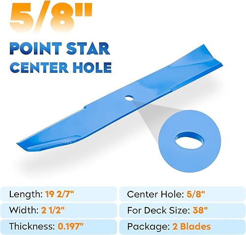 Miniatura 9 de AEagle Cortacésped Cuchilla de acolchado 14-7799 para cubierta de 38 pulgadas, Toro Time Cutter Z 14-4889 79-1720 79-3060 79-3061 88-5140-03