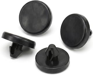 Brake Pedal Stop Pad, 4PCS Nylon Rubber Brake Light Switch Stopper, Replacement for EPC Fault Light Always On, Clutch Pedal Stopper Compatible with 90541-06036, Easy Install Black