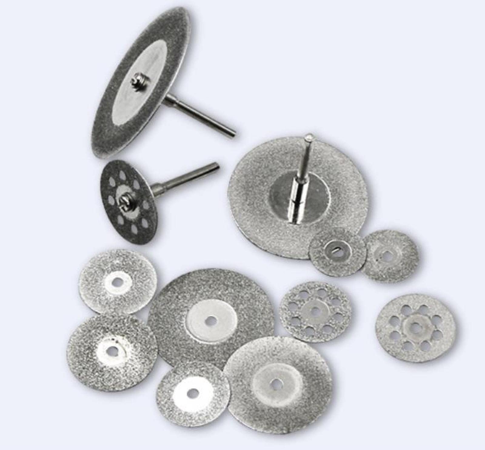 Brzeszczoty tarczowe, Zestaw 12 szt. 20 mm, 22 mm, 25 mm, 30 mm diamentowych tarcz tnących z trzpieniem do narzędzi obrotowych Miniaturowa diamentowa tarcza tnąca(20mm)