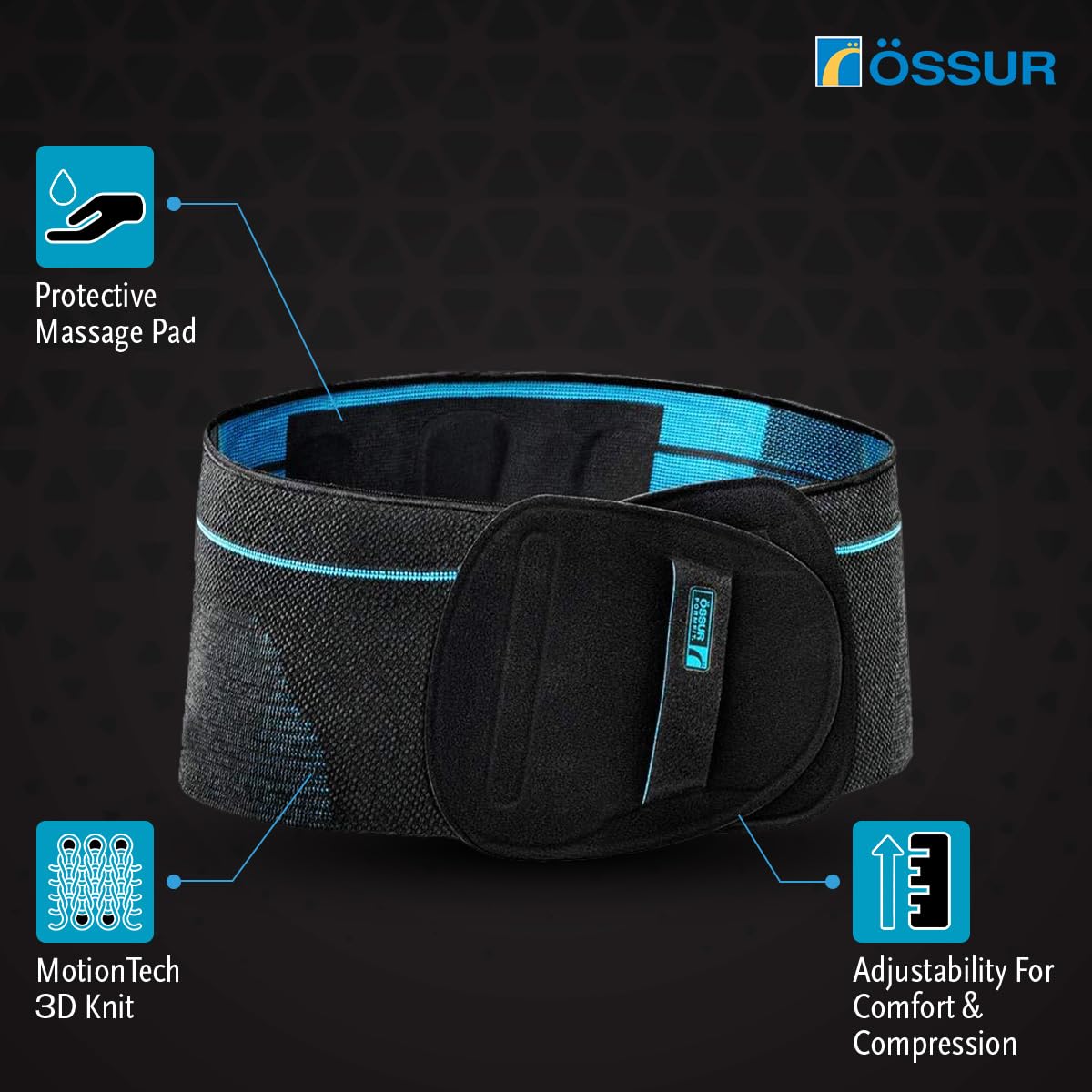 Ossur FormFit Pro - Soporte de espalda FP500003, Medium, Negro, 1