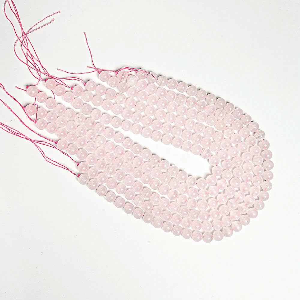 Cuentas redondas de calcita lisa natural, gema espaciadora rosa para hacer joyas, pulseras, pendientes, accesorios hechos a mano, 15'' rosa, 10 mm aprox. 38 cuentas