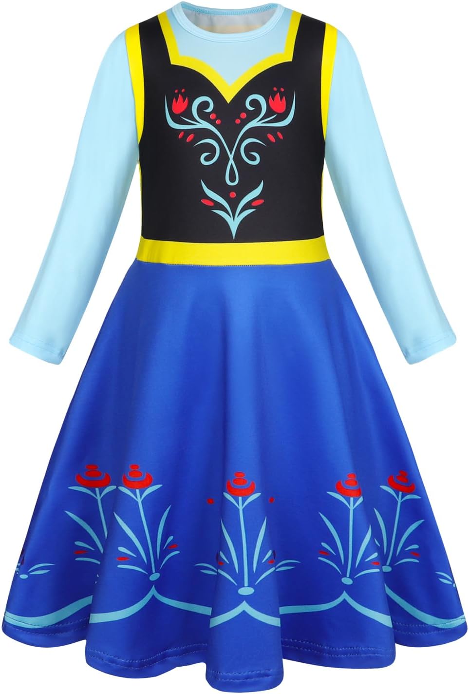 AmzBarley Princess Nightgown Girls Nightgowns for Toddler Kids Princess Pajamas Sleepwear Long Sleeve Nightie Nightdress