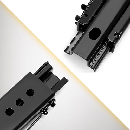 Vista 14 de KUAFU Universal Seat Sliders Compatible with NRG Sparco and Most Bottom, Seat Rails, Side Mount Dual Locking Steel, Adjustable Seats Track Kit