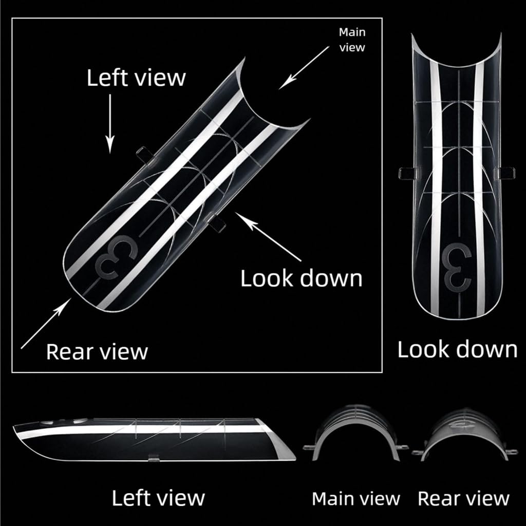 Universals Nails Extension Forms 150Pcs Double Ended Design for Natural Look ABS Storage Container Included