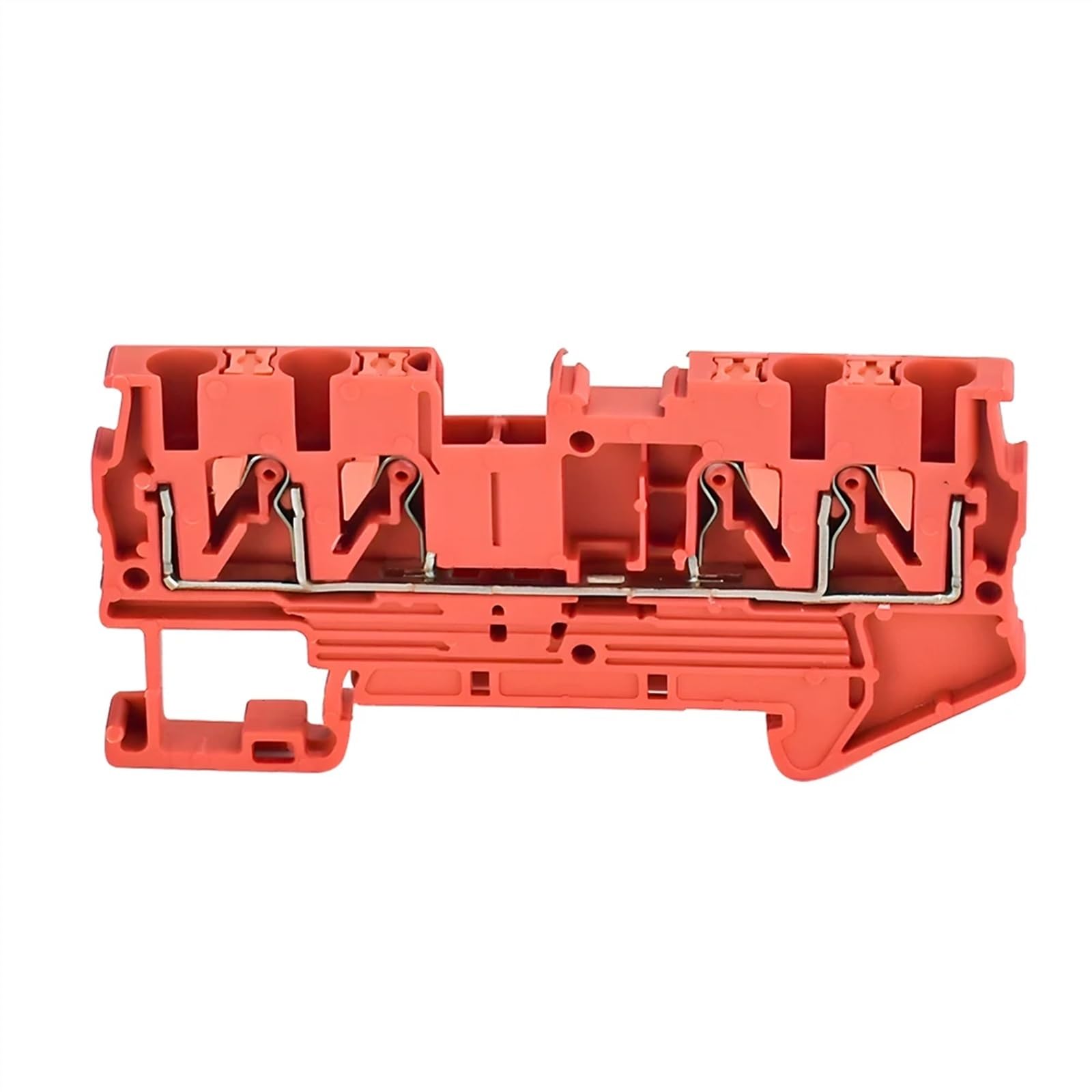 10 pièces bornier PT2.5-QUATTRO 4 conducteurs Din Rail fil électrique connexion à ressort conducteurs enfichables connecteur de fil(RED)