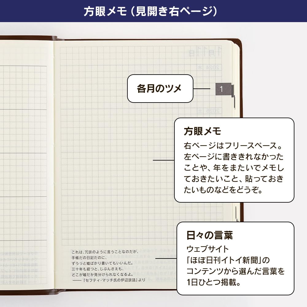 Amazon.co.jp: ほぼ日手帳 2024 ほぼ日5年手帳(2024-2028)[A6サイズ