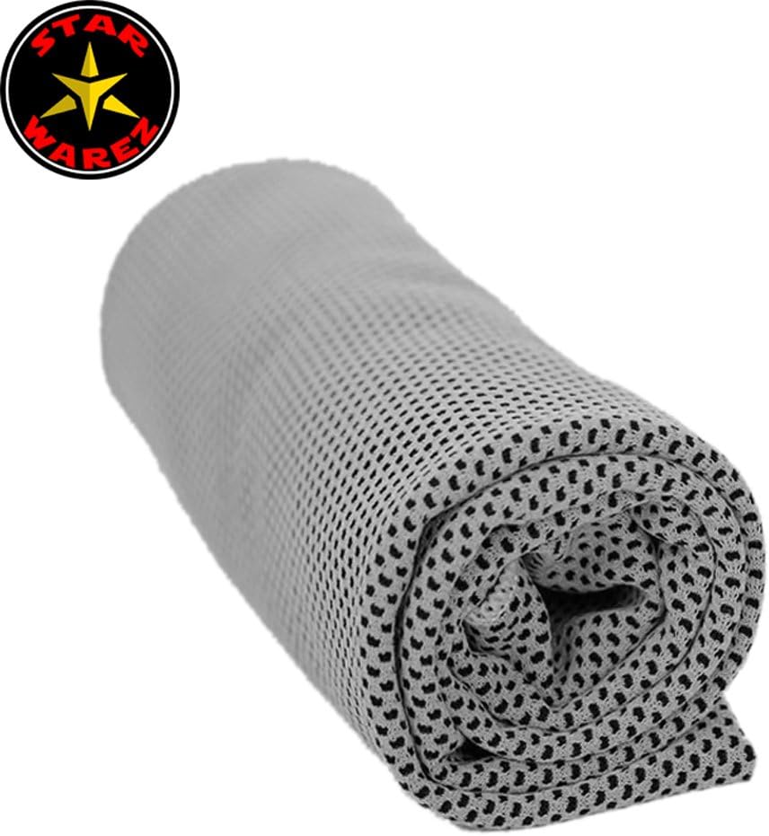 StarWarez Instant Cooling Mesh Towel, Best Performance Fabric Towel, Provides Instant Cooling Relief, Perfect for Sports, Fitness, Gym & Yoga, Reusable, 40" x 12" (Grey)