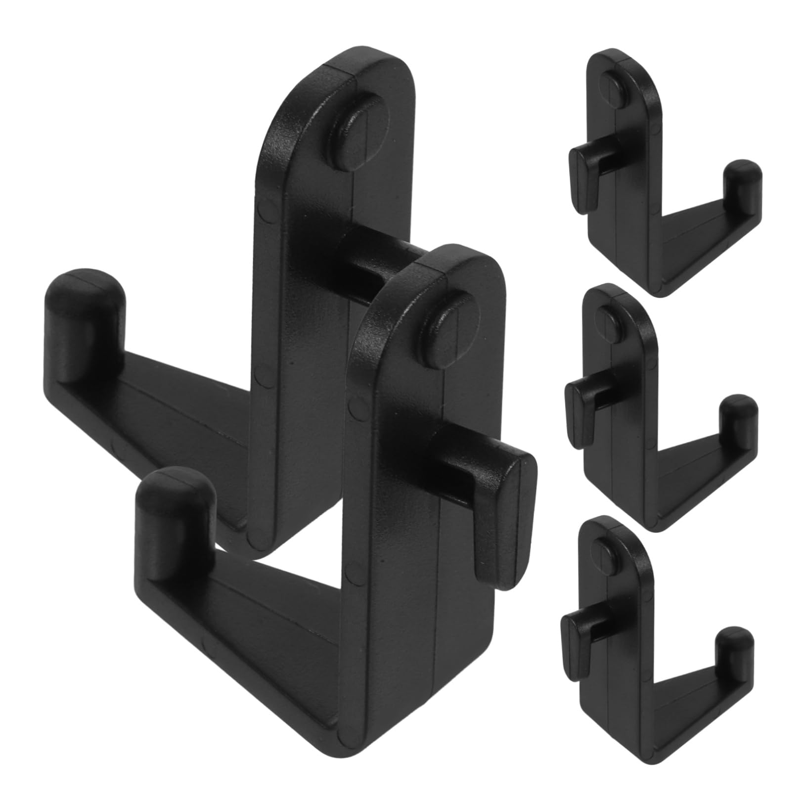 SEWOART Pegboard Hooks for Wall 5 Pack Black Single Hooks Keyring Hat Bag Hanger Easy Install Home Organizati