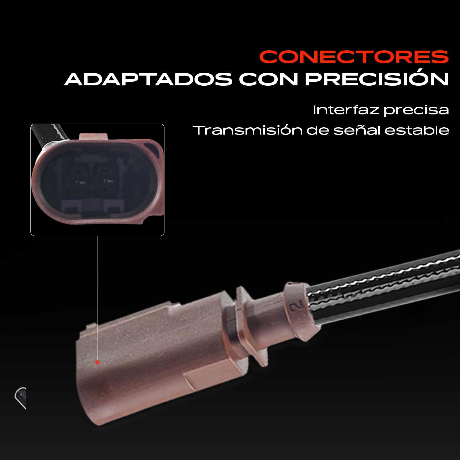 Frankberg Sensor de temperatura de gases de escape 2 Polos Compatible con Polo 6C1 6R1 Ibiza IV 6J5 6P1 A1 8X1 8XK Fabia II Combi 545 R.o.o.m.s.t.e.r 5J7 Replace# 7451918