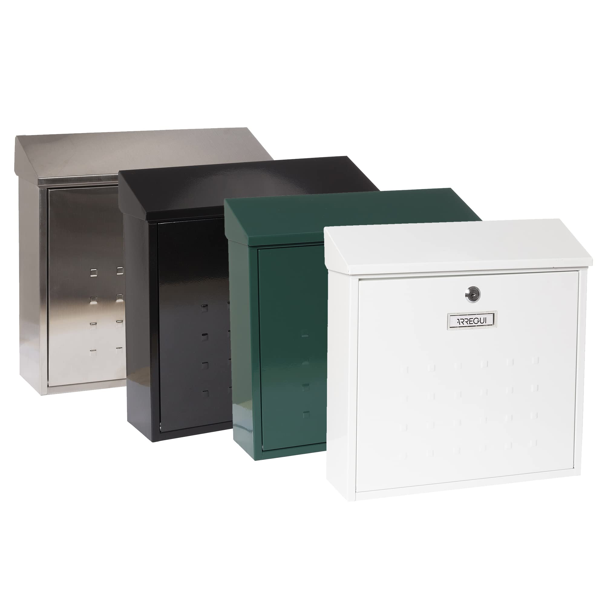 ARREGUI Premium Maxi E5617 Cassetta Postale Individuale in Acciaio, Di Grandi Dimensioni, Cassetta della Posta da Parete, Dimensione L (Riviste e Buste C4), Facile da Montare, Inox
