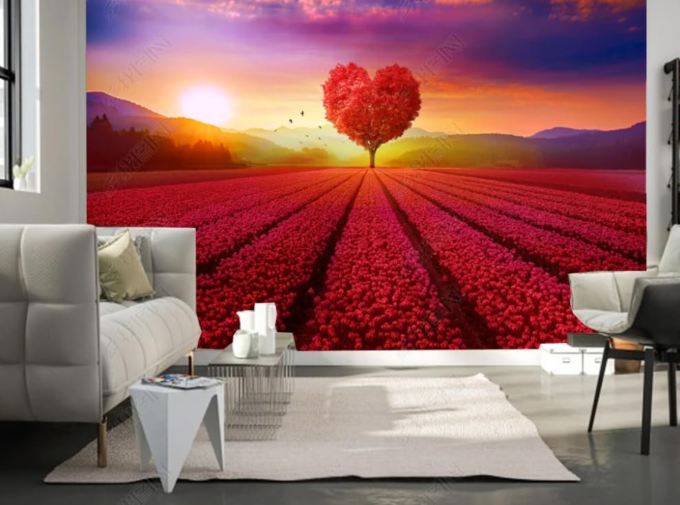 Papier peint intissé fleur de lavande paysage de mer déco murale 250x175