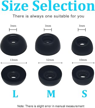 Replacement Ear Tips For CMF BY NOTHING Buds Pro 2 Headphones[Added cleaning pen] Made Of Soft And Comfortable Silicone Material For CMF Buds Pro 2 Eartips Accessories(Black)