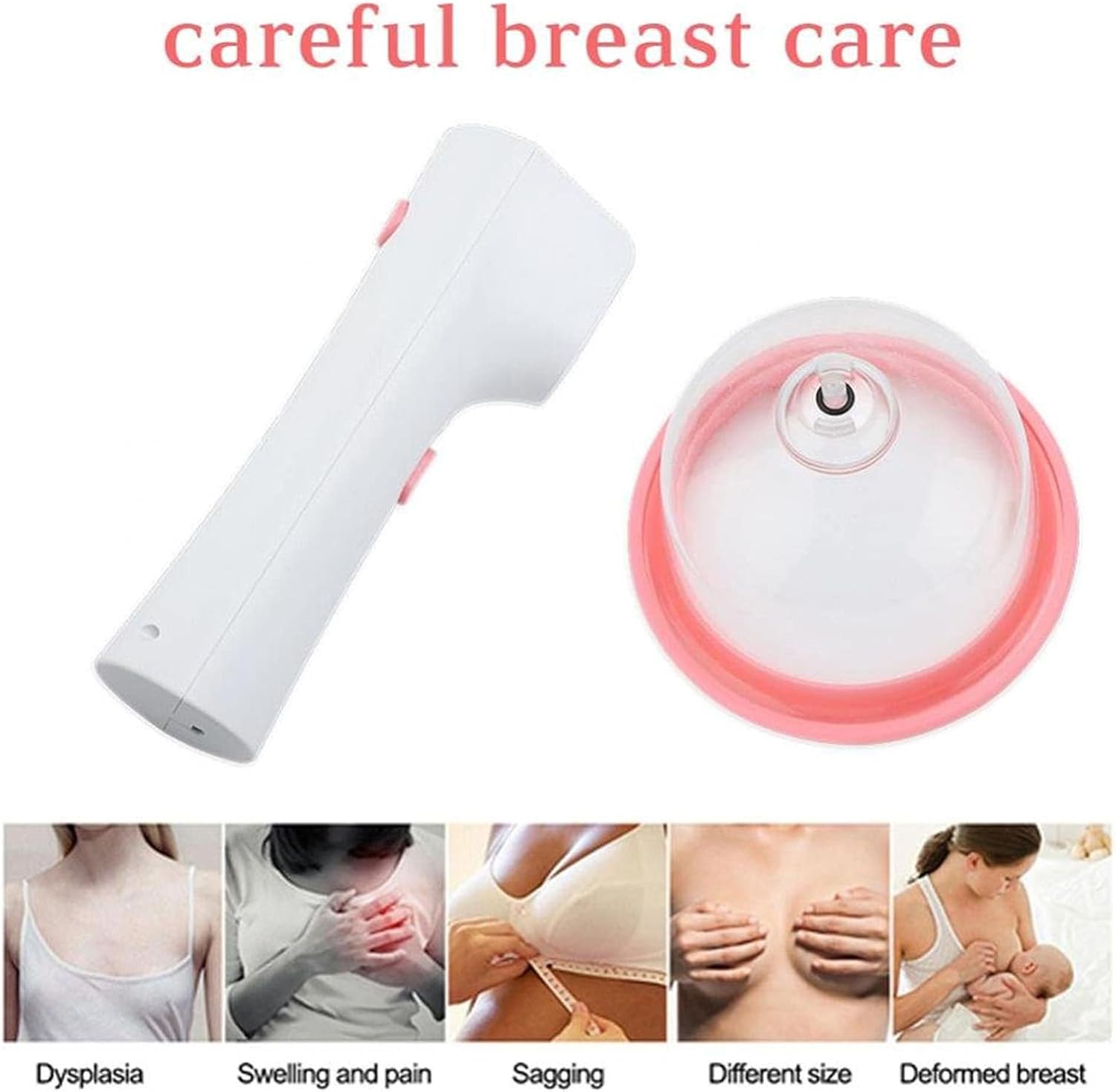 Electric Breast Massager & Vacuum Therapy Machine - Fast Growth Enlargement Pump with Double Cup, USB Charging for Women, Anti Sagging Bust Lift Enhancer for Breast Health Care - Image 6