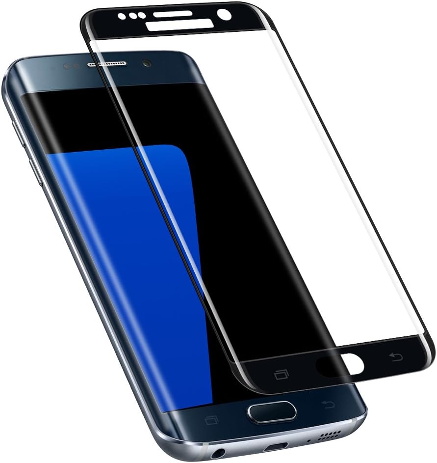 Galaxy S7 Edge Screen Protector, Capshi S7 Edge Tempered Glass Full Coverage 3D Curved High Definition Ultra Clear Film Anti-Bubble Screen Protector for Samsung Galaxy S7 Edge (Black)