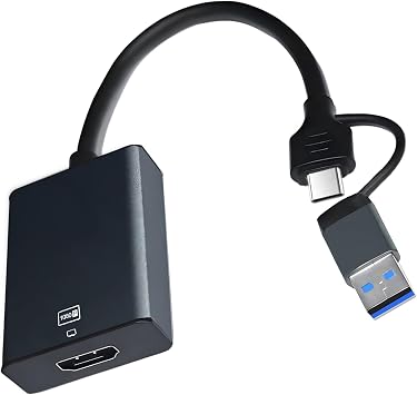 USB to HDMI Adapter for Monitor,HDMI USB 3.0 Converter Splitter for Laptop Desktop PC TV Compatible with MacOS Windows 7/8/10/11