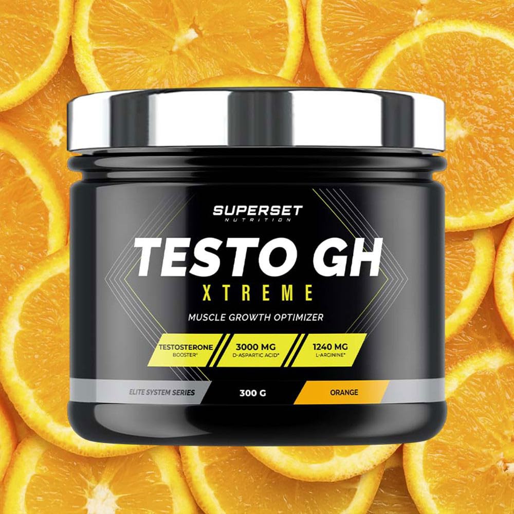 Superset Nutrition | Testo Gh Xtreme (300g) | Boosters de GH | Booster naturel de testostérone et GH hautement concentré - Orange