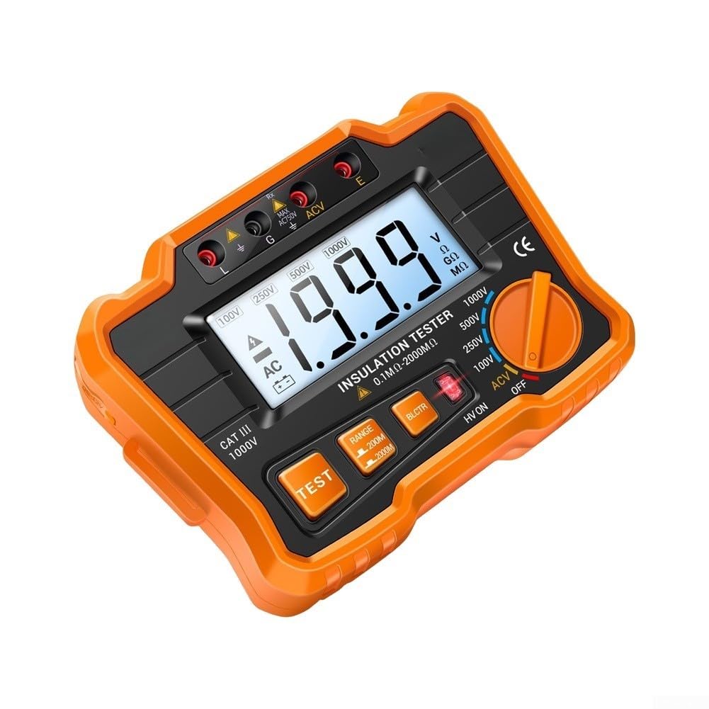 ReachMall MH10 Isolationsmessgerät 0.1-2000MΩ LCD Hintergrund(Blue)