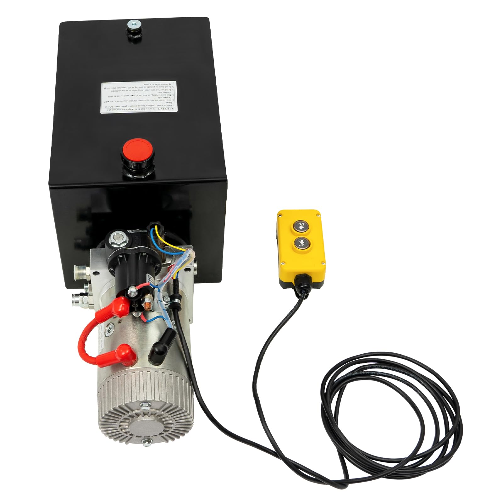 BFDIEEM 15 Quart Hydraulic Pump H ydraulic Power Unit 12V DC Hydraulic P ump Dump Trailer Single Acting Hydraulic P ump for Electric Forklift Trucks, Tipper Trucks, motorbike Lifters,Fog Machines