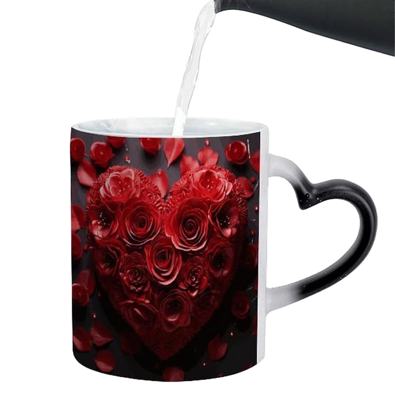 Heat Changing Mug | Color-Changing Ceramic Home Decor,325ml Couple Coffee Mug Drink Cup | for Tea Juice Milk Latte Cappuccino Soda Beer Kitchen Office Birthday Party