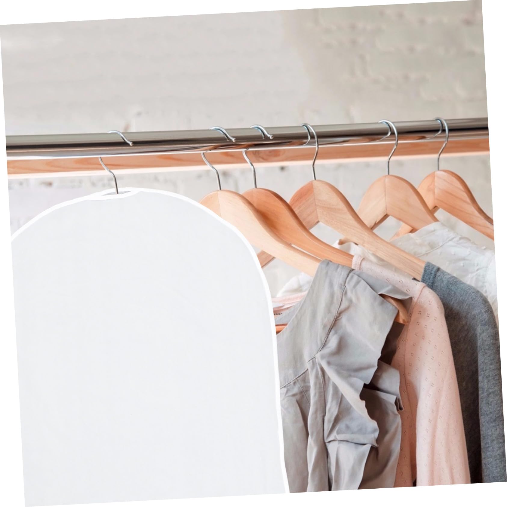 10 piezas Funda Protectora para Ropa Colgante Translúcida Resistente al Polvo para Armario Hogar Reutilizable y Fácil Limpieza