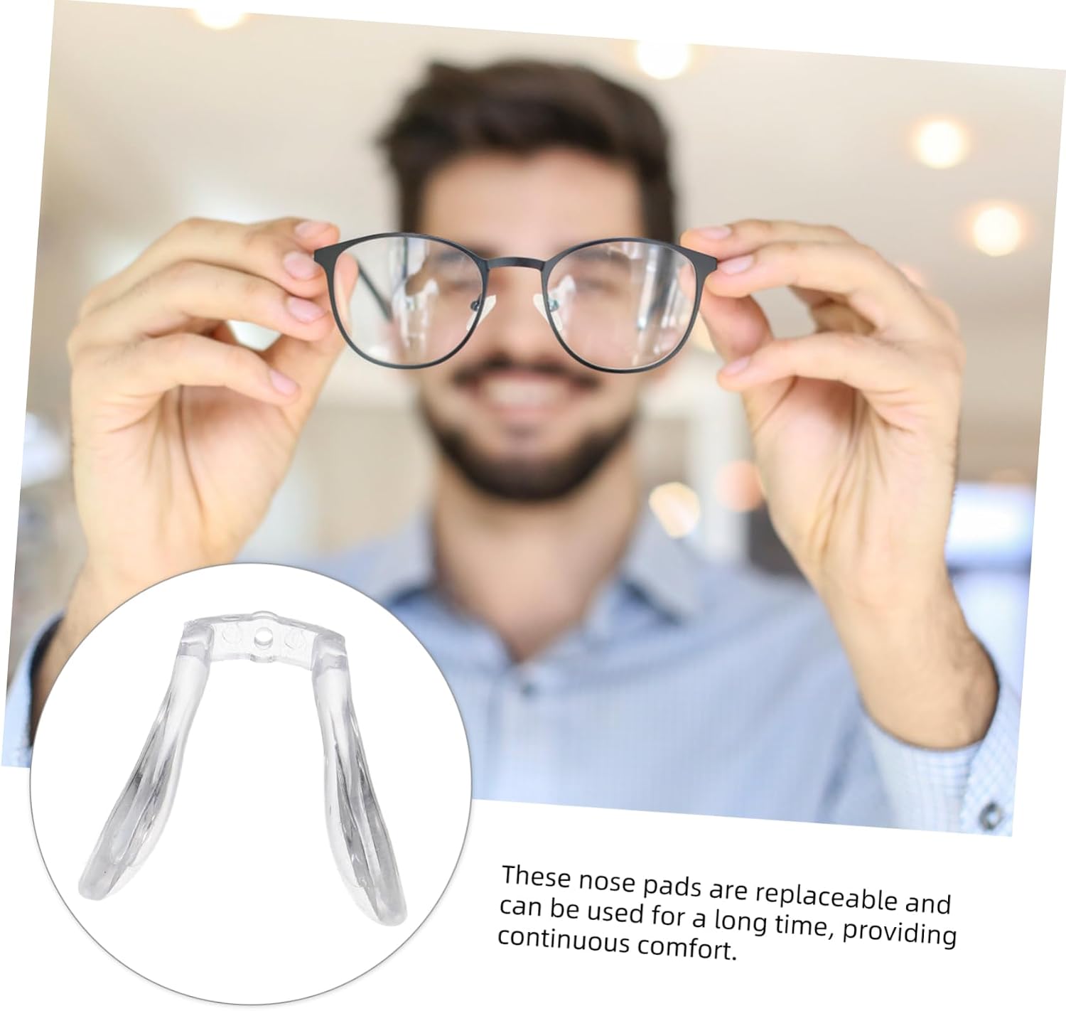 5pcs Nose Bridge Pads for Glasses Replacement Nose Pads Comfortable Silicone Fit for Safety Glasses