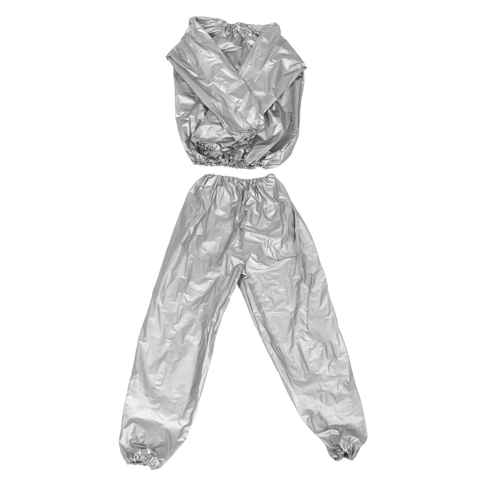 Traje de sauna unisex de PVC chándal deportivo sudoración ropa térmica ejercicio L