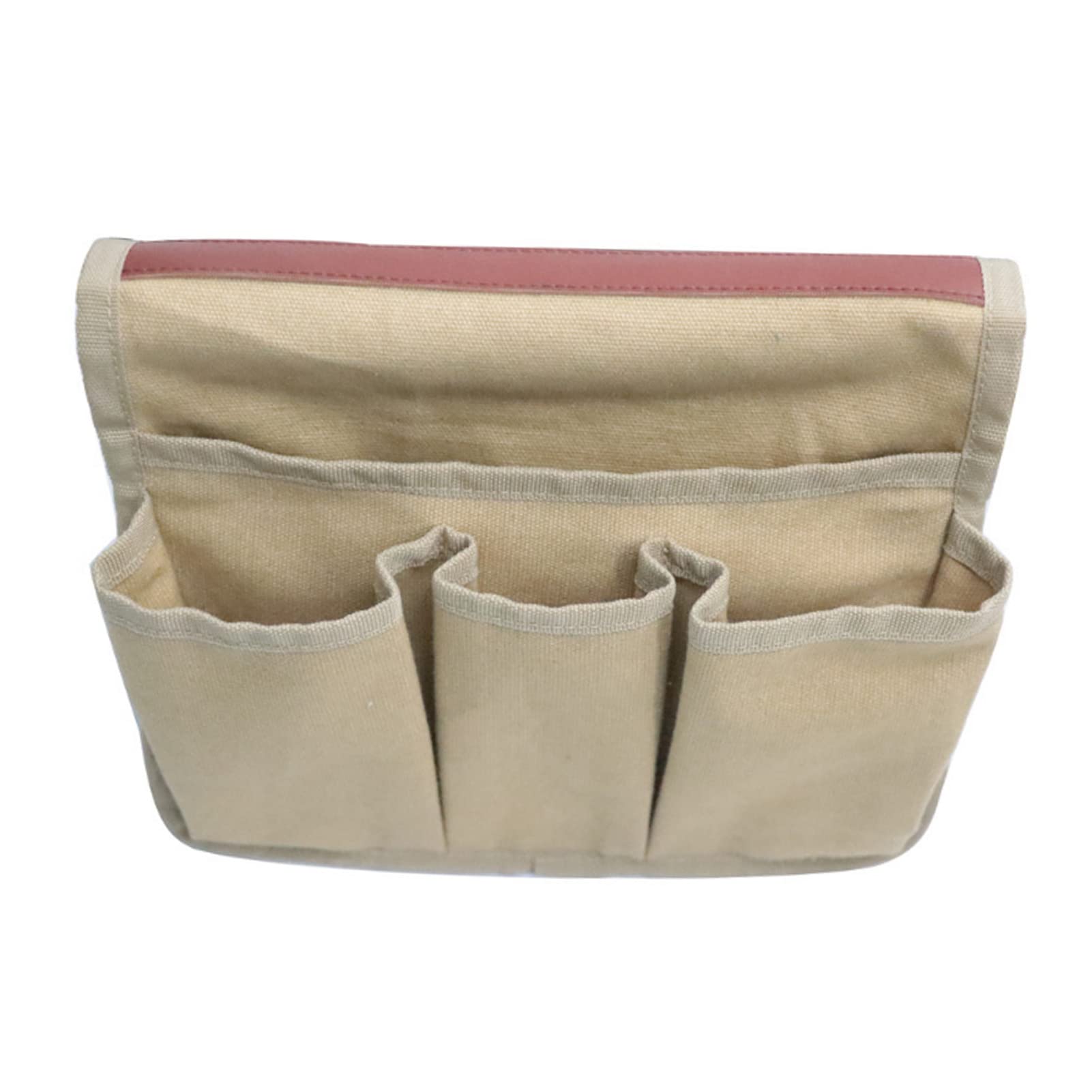 Rengu Chair Armrest Side Organizer, Large Storage Space Canvas Wear Proof Sofa Armrest Organizer for Indoor (Khaki)