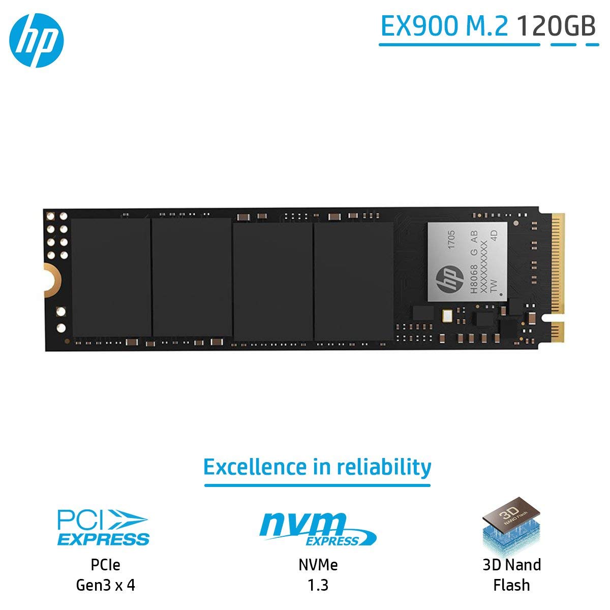 内蔵型SSD HP SSD EX900 M.2 250GB HP EX900 250GB M.2 2280 PCIe 3.0 x4 NVMe Internal SSD