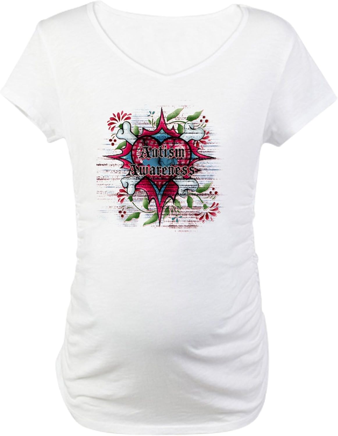 CafePress Autism Awareness Maternity T Shirt Women's Maternity Ruched Side T-Shirt