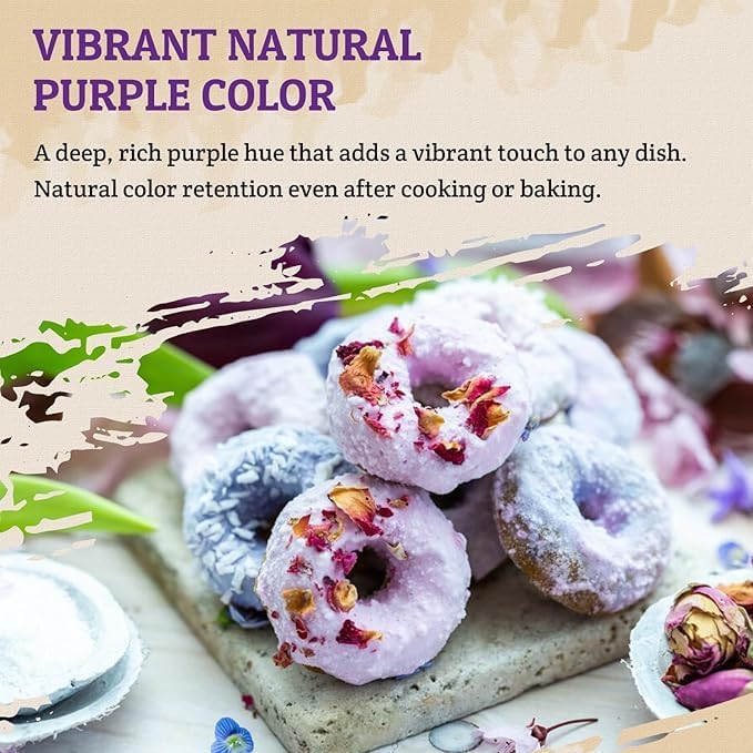 Image of 52USA Purple Sweet Potato Powder, 8oz (227g) |100% Natural Food Coloring, Rich Anthocyanin, Gluten-Free&Vegan Flavoring Powders, Purple Potato Powder for Baking, Smoothies, Desserts, Resealable Bag