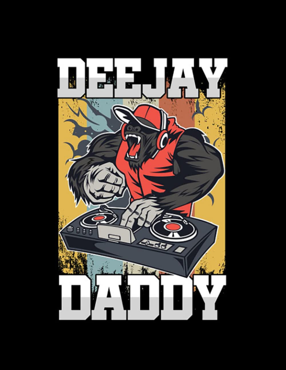 EDM Party DJ Papa Clubbing Gift Dee Jay Retro Vintage Daddy Notebook: Diary Collection Floral Notebook Sets|8.5x11 100 Pages Paperback Notebooks