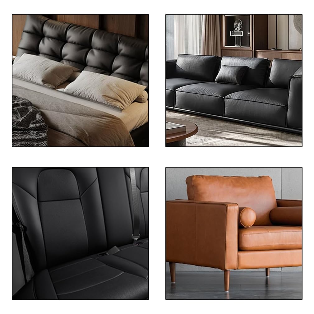 Tela de piel sintética por metro, piel sintética, 2 metros, suave tejido de poliuretano para manualidades, perfecto para fundas de asiento, bolsos, sofás y proyectos de tapicería en casa, 200 x 160 cm