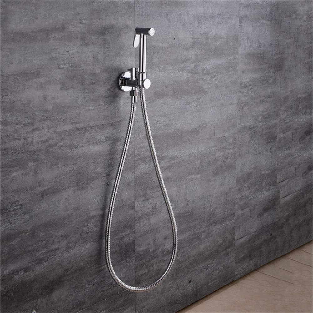 Toilet Brass Hand Held Bidet Spray Shower Head, Copper Valve Bathroom Bidet Sprayer Jet Tap Holder Hose