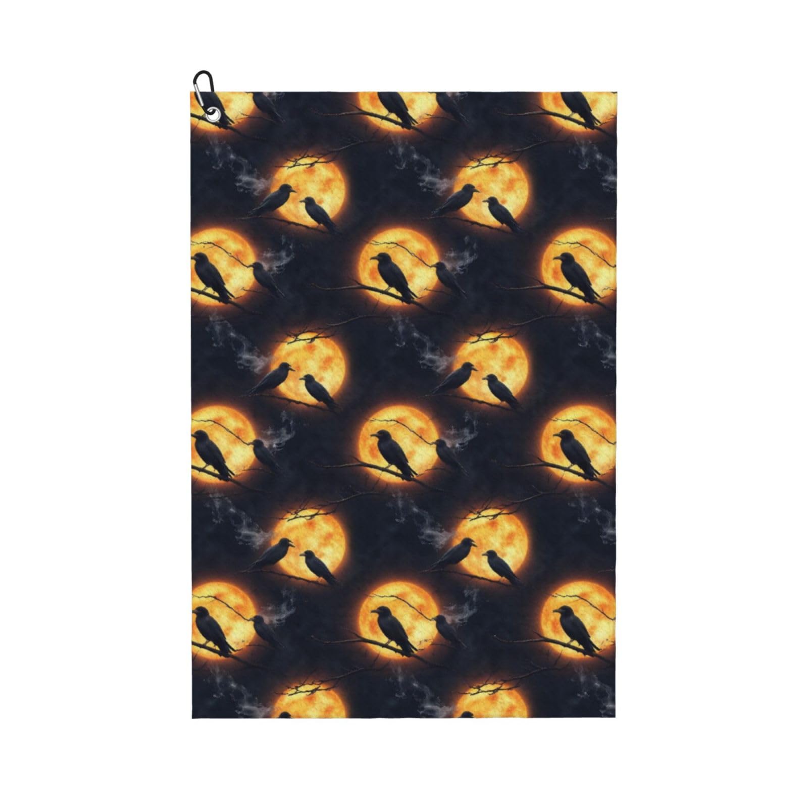 BSDFGSDD Full Moon Black Crow Raven Art Golf Towel 24 x 16 inches